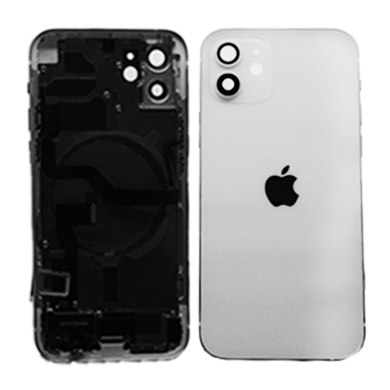 TRASEIRA TAMPA CHASSI COMPLETO APPLE IPHONE 12 BRANCO TRASEIRA TAMPA CHASSI COMPLETO APPLE IPHONE 12 BRANCO